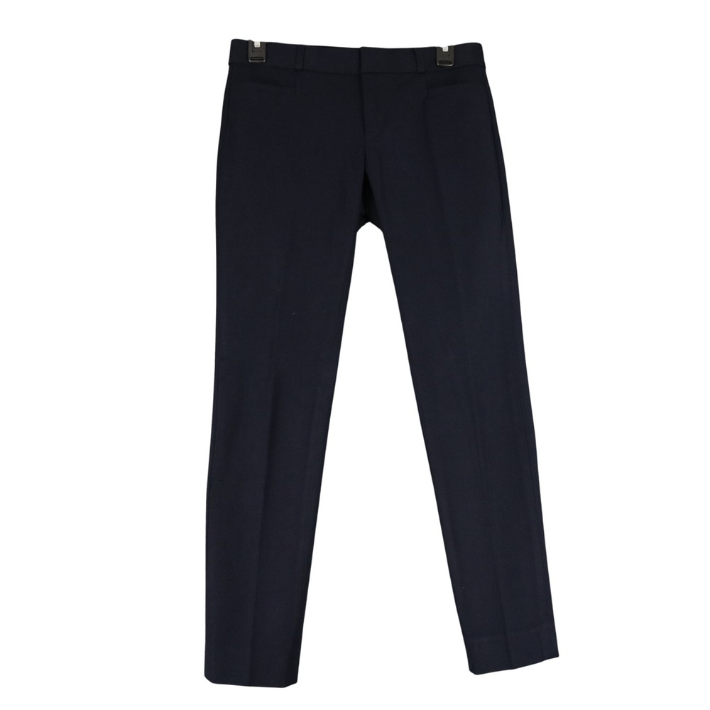 Banana Republic Sloan Slim Ankle Dress Pants Women 0 Black Stretch Career Office